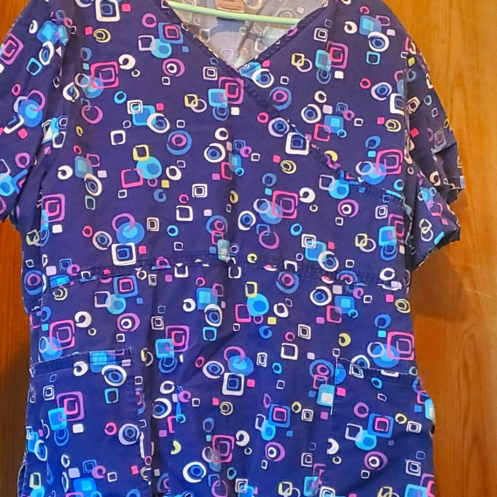 Plus size scrub top